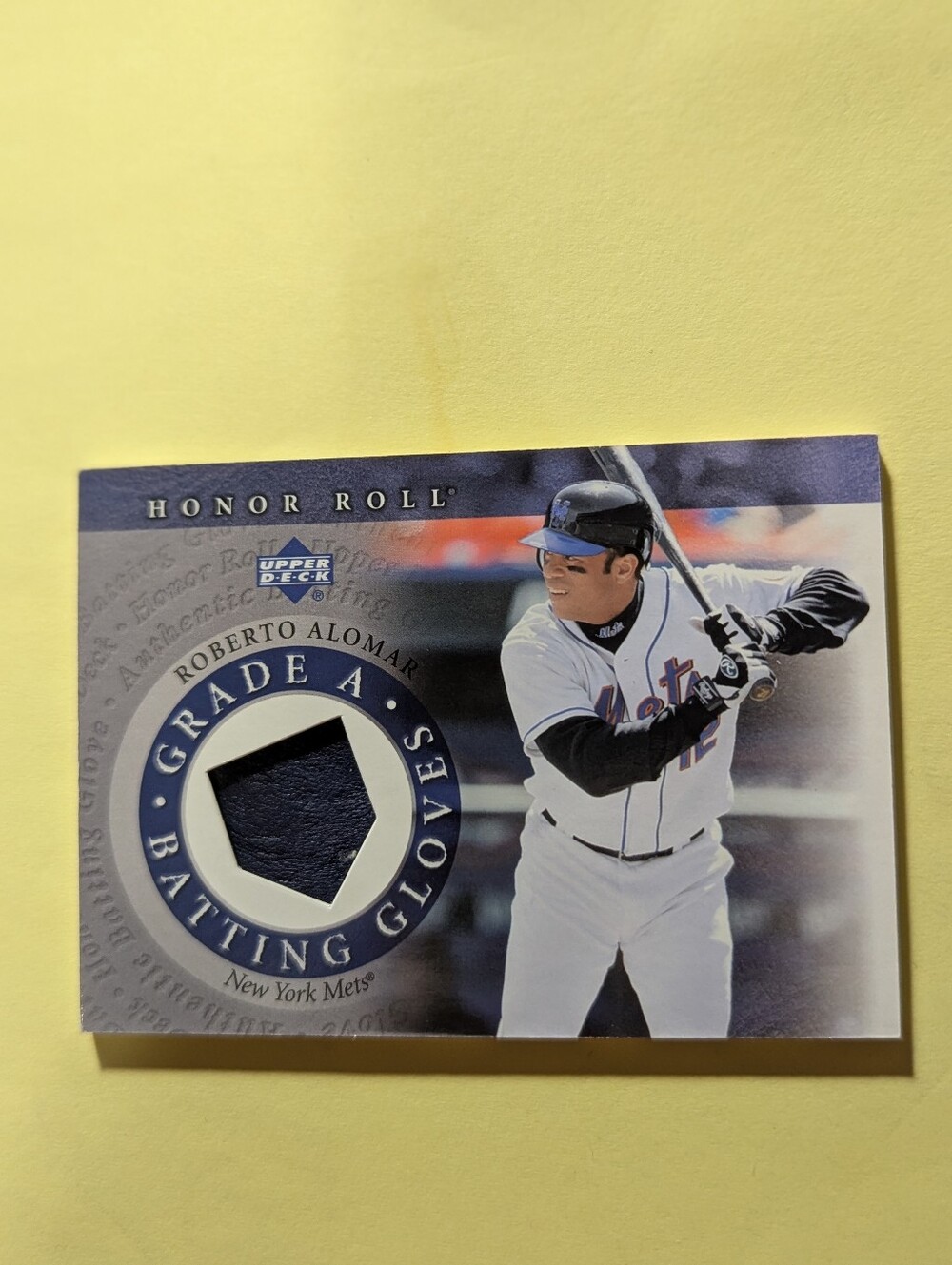 2003 Upper Deck Honor Roll Leather of Distinction GA-RA Roberto Alomar /NY Mets